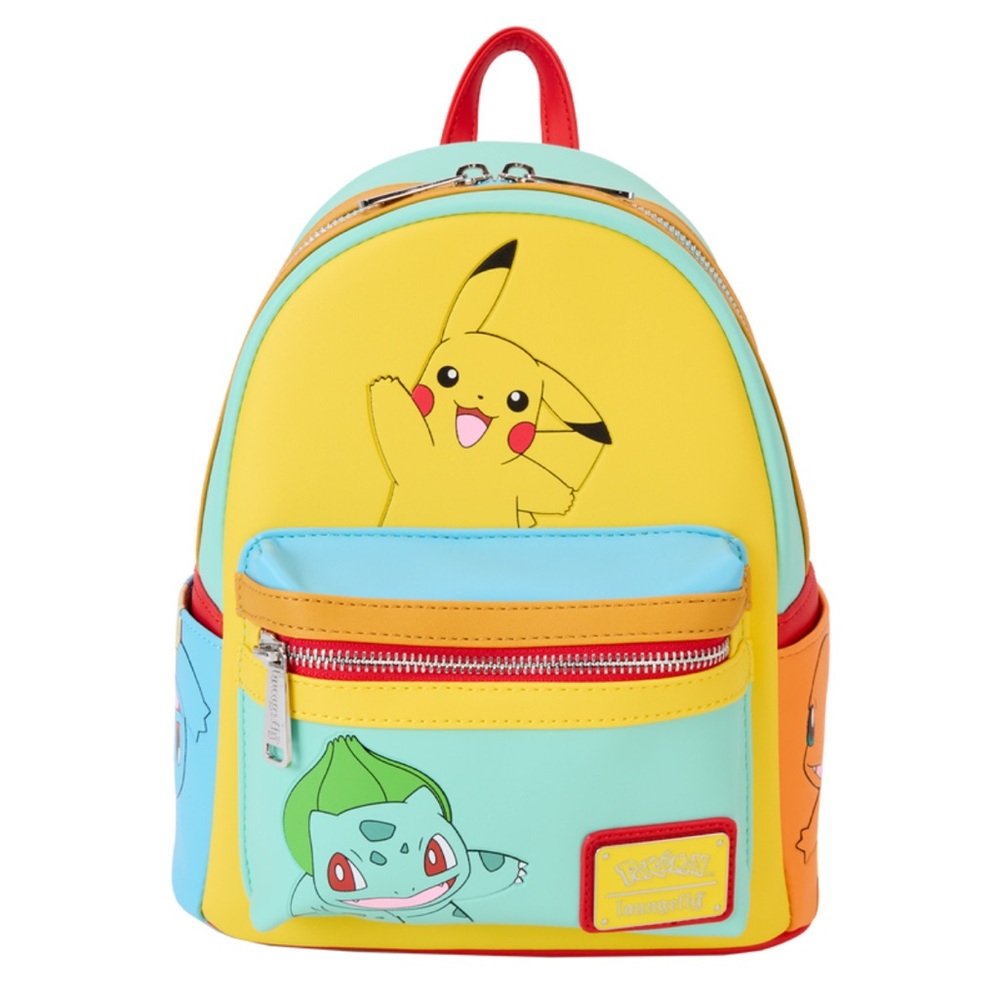 Loungefly Pokemon Color Block Starters Mini Backpack - Picture 2 of 10